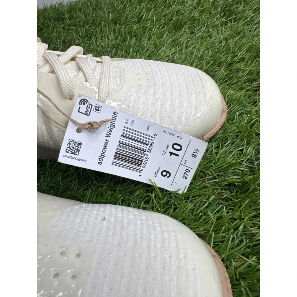 Adidas Adipower Weightlift 3 Shoes Mens 9‎ Womens 10 Off White Pink IH8235 NEW - Picture 7 of 10